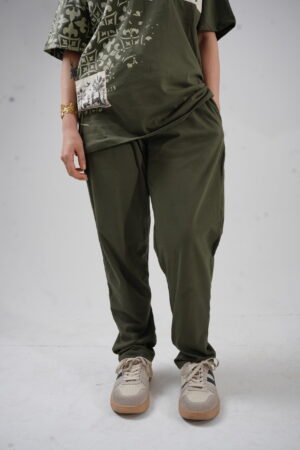 Olive Drift Relaxed Trousers