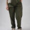 Olive Drift Relaxed Trousers